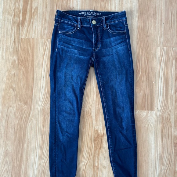 American Eagle Blue Jeggings - Picture 2 of 4